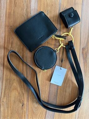 Fawn Design Black Mini Crossbody with Coin Pouch & Cardholder & AirPod Case